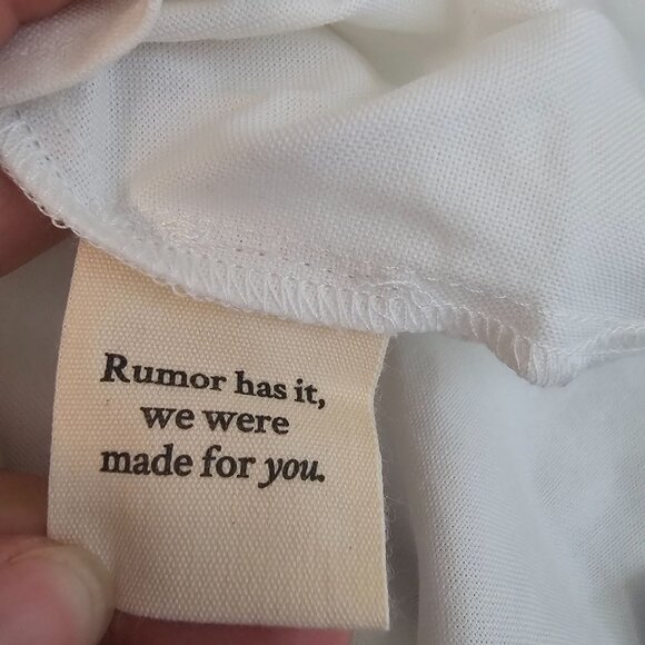 Rumored Womens S Ex-Boyfriend Button-Up Shirt White New Preppy Light Academia - Picture 9 of 9